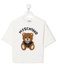 MOSCHINO KIDS T-shirt con dettaglio Teddy Bear - Bianco