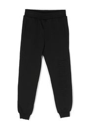 Moschino Kids debossed-detail branded track pants - Nero