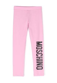 Moschino Kids logo-print stretch-cotton legging - Rosa