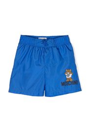 Moschino Kids teddy-print swim shorts - Blu