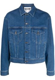 Moschino logo-embroidered denim jacket - Blu