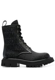 Moschino Stivali con monogramma - Nero