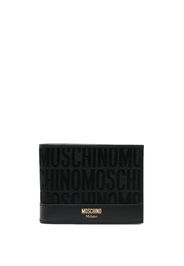 Moschino logo-print bi-fold wallet - Nero