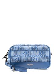 Moschino Trousse make up con logo jacquard - Blu