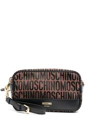 Moschino Trousse make up con logo jacquard - Marrone