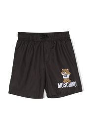 Moschino Kids Costume da bagno con stampa - Nero