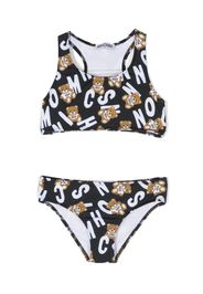 Moschino Kids Set bikini con stampa - Nero