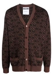 Moschino Cardigan con logo - Marrone