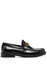 Moschino embossed-logo loafers - Nero