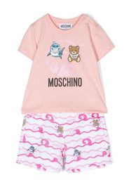 Moschino Kids set-of-two Teddy-Bear print tracksuit - Rosa