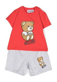 Moschino Kids Teddy Bear cotton shorts - Rosso