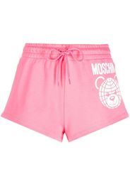 Moschino logo-print organic cotton shorts - Rosa