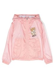 Moschino Kids teddy bear-motif hooded jacket - Rosa