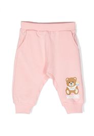 Moschino Kids Teddy-Bear print trousers - Rosa