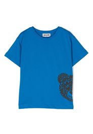 Moschino Kids teddy bear-print cotton T-shirt - Blu