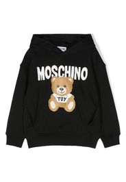 Moschino Kids cotton bear-print hoodie - Nero