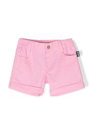 Moschino Kids teddy-bear crinkle shorts - Rosa