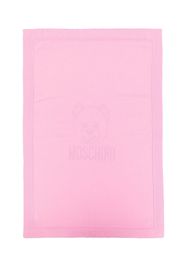 Moschino Kids Toy Bear detail knit blanket - Rosa