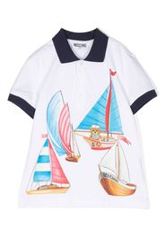 Moschino Kids sailor-teddy polo shirt - Bianco