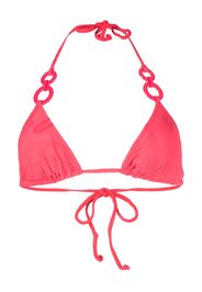 Moschino Top bikini a triangolo - Rosa