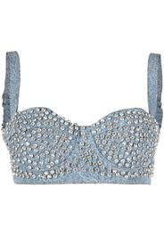 Moschino Top a fascia con decorazione - Blu