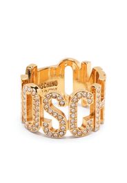 Moschino rhinestone-embellished ring - Oro