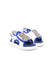 Moschino Kids Teddy Bear motif leather sandals - Bianco