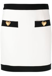 Moschino button-detailed fitted skirt - Bianco