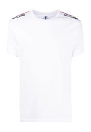 Moschino logo-tape cotton T-shirt - Bianco