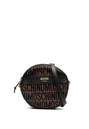 Moschino Borsa a tracolla con stampa monogramma - Marrone