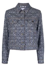 Moschino Giacca denim con stampa monogramma - Blu