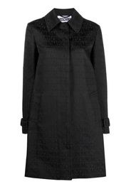 Moschino Trench con logo jacquard - Nero