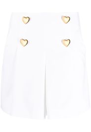 Moschino heart-shaped button detail shorts - Bianco