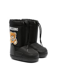Moschino Kids Teddy Bear-patch snow boots - Nero