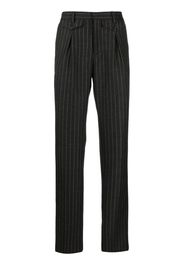 Moschino Pantaloni sartoriali a righe con pieghe - Grigio