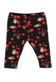 Moschino Kids Leggings con stampa - Nero