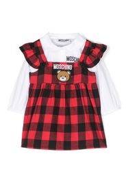 Moschino Kids Abito con motivo Teddy Bear - Rosso