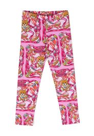 Moschino Kids graphic-print cotton legging - Rosa