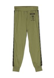 Moschino Kids Pantaloni sportivi con stampa - Verde