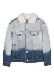 Moschino Kids Giacca denim con ricamo - Blu