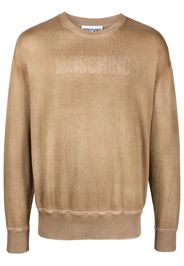 Moschino Maglione con logo - Marrone