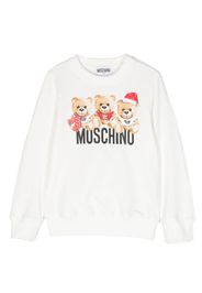 Moschino Kids logo-print cotton sweatshirt - Bianco