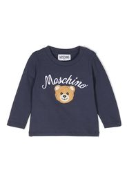 Moschino Kids Teddy Bear-motif long-sleeve T-shirt - Blu