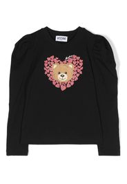 Moschino Kids Teddy Bear cotton T-Shirt - Nero