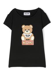 Moschino Kids Teddy Bear crew-neck T-shirt - Nero