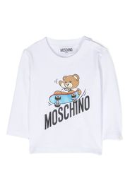 Moschino Kids graphic-print stretch-cotton T-shirt - Bianco