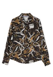 Moschino Kids graphic-print long-sleeve shirt - Nero