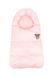 Moschino Kids Teddy Bear patch padded blanket - Rosa