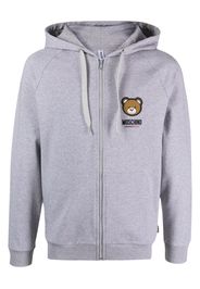 Moschino Leo Teddy zipped hoodie - Grigio