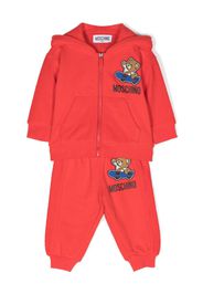 Moschino Kids Teddy Bear cotton tracksuit set - Rosso